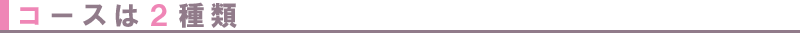 コースは2種類